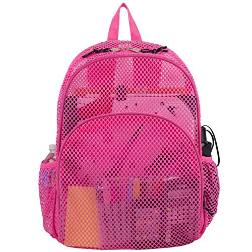 Eastsport Mesh Backpack With Adjustable Padded Shoulder Straps (Pink) #TOP4