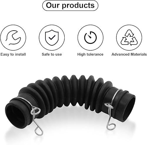 Miniatura 5 de Conjunto de manguera de drenaje de arandela AEM73213001 - Conector de tubo a bomba más grueso con abrazaderas de manguera de acero inoxidable -