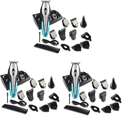 FRCOLOR 3 unids 6 1 Barba Clipper Herramientas de Corte Máquina de Cortar Bigote Trimmer Hombres Máquinas de afeitar eléctrica Manscape Trimmer para