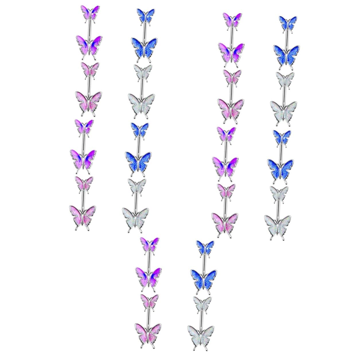 SOIMISS 20piezas Anillos De Ombligo De Joyería Corporal Piercing De Ombligo Accesorios Para Mujeres Para Cumpleaños y Festivales