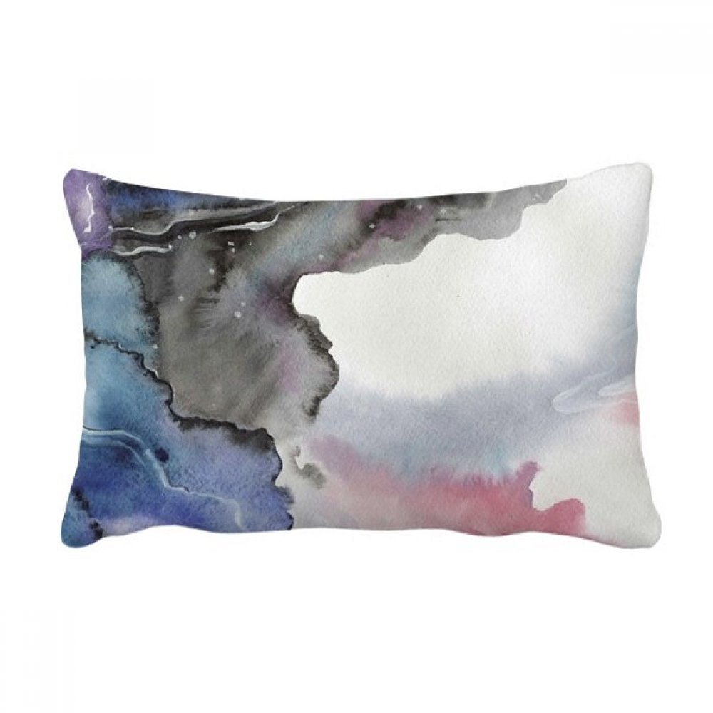 Oreiller lombaire aquarelle multicolore pour décor de canapé salon