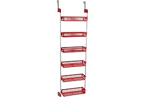 Household Essentials 6-Tier Over-the-Door Ribbon Holder Organizer Rack