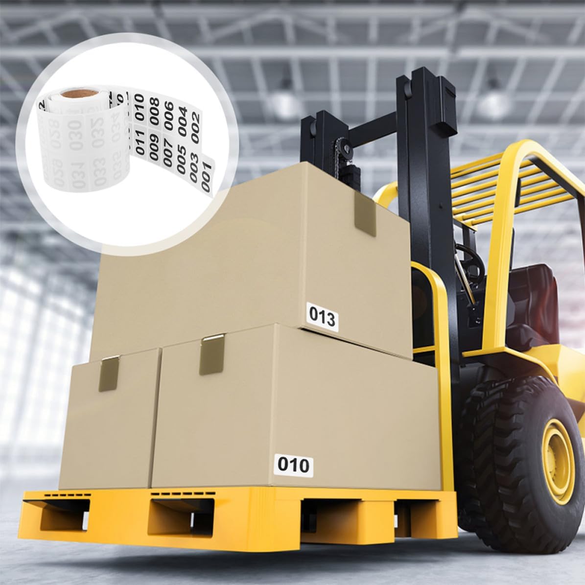 FUOYLOO 2 Rolls Self-Adhesive Number Sticker Labels with Thermal Sensitive Adhesive for Warehouse Environments and Production Warehouses, Consecutively Numbered Inventory Labels for Loss