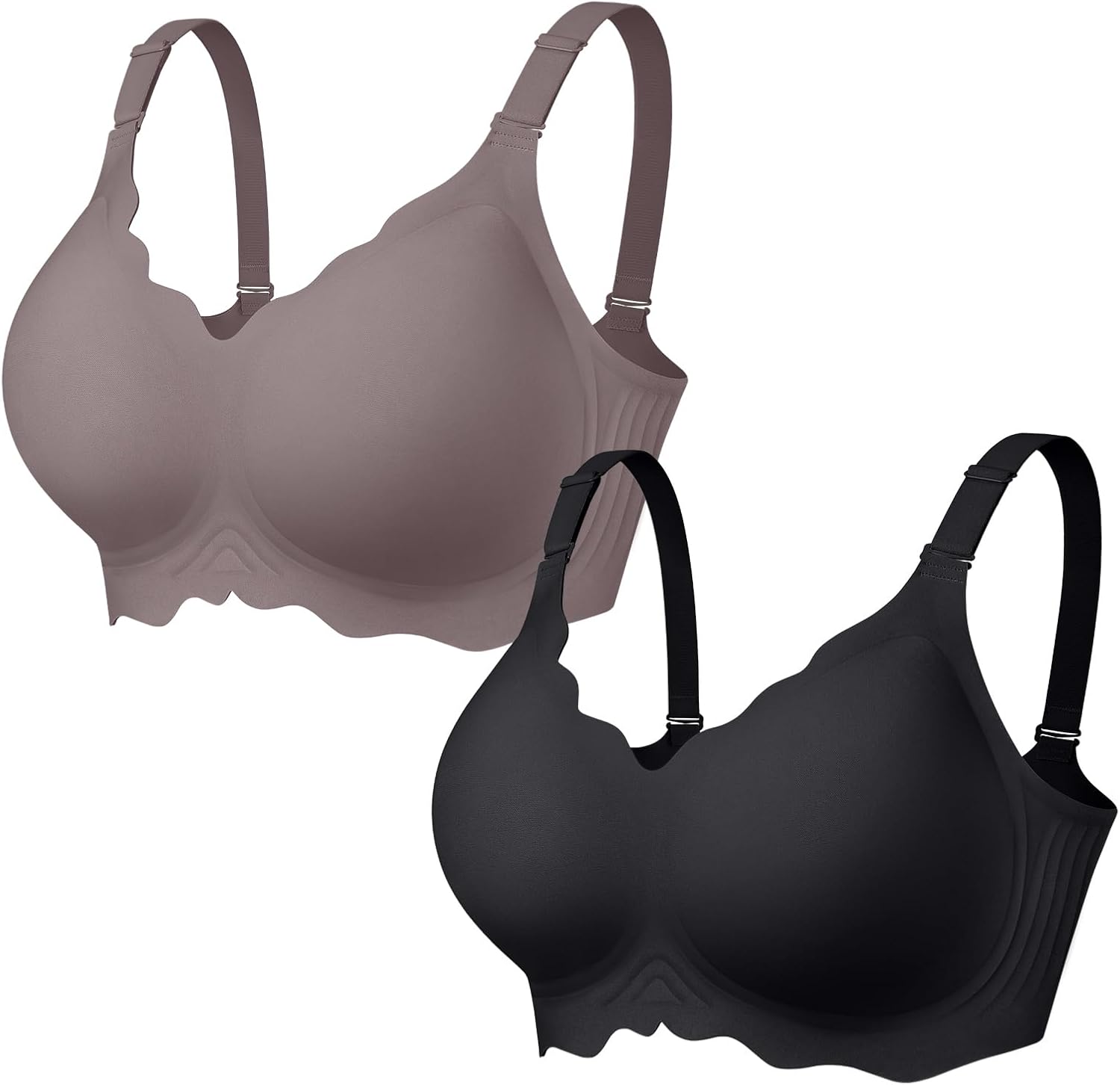  Women Value Series Jelly Bras Wireless Pushup Convertible Bra thumbnail