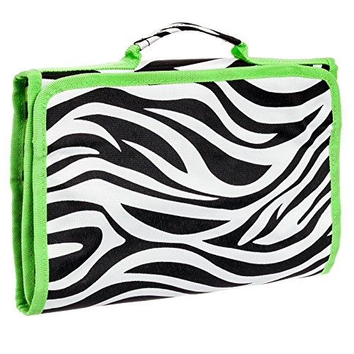 Silverhooks Hanging Travel Cosmetic Case Bag (Zebra Print)