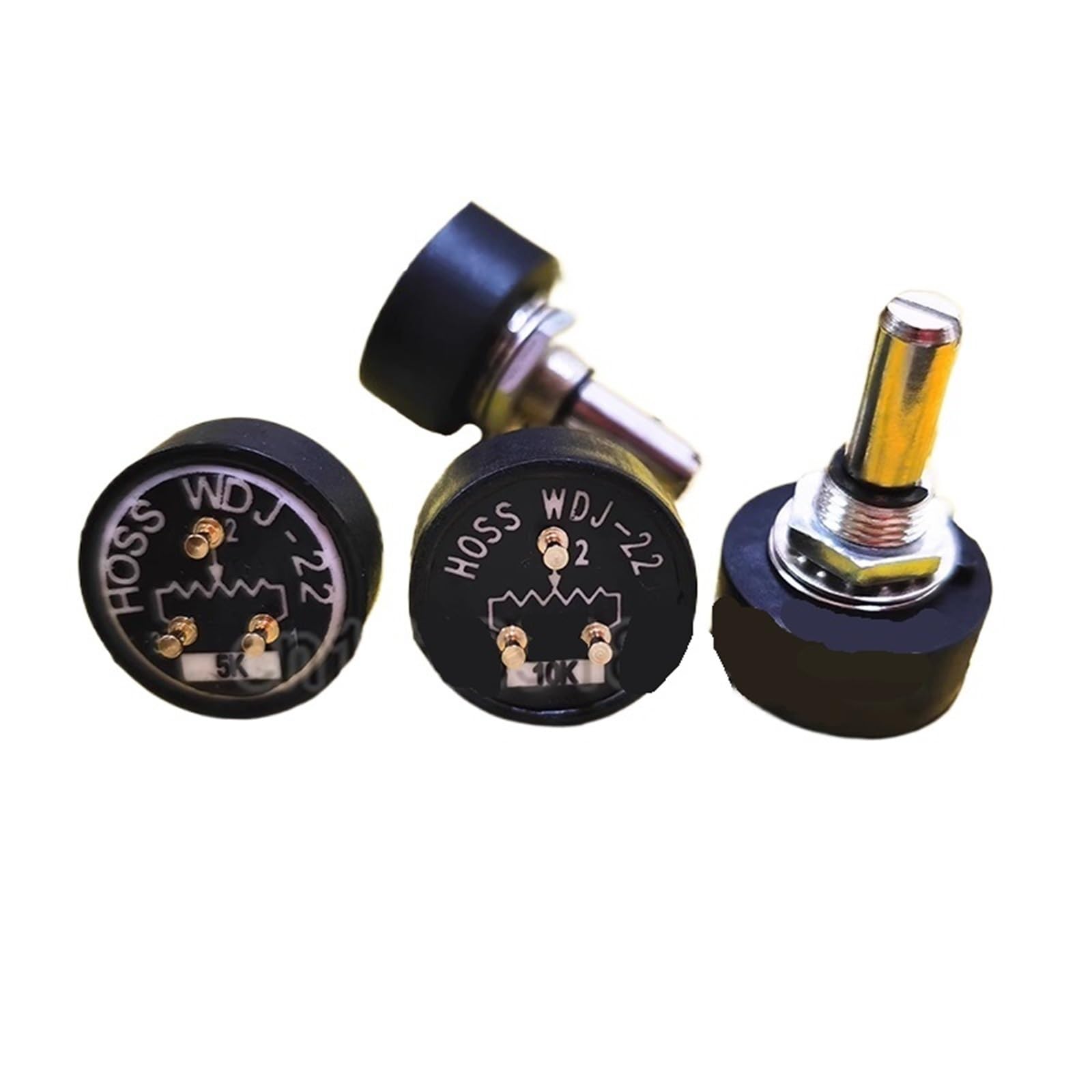 YCMIDCL 1pcs WDJ-22 Conductive Plastic Potentiometer 1W 1K 2K 5K 10K(Single Lap 10K)