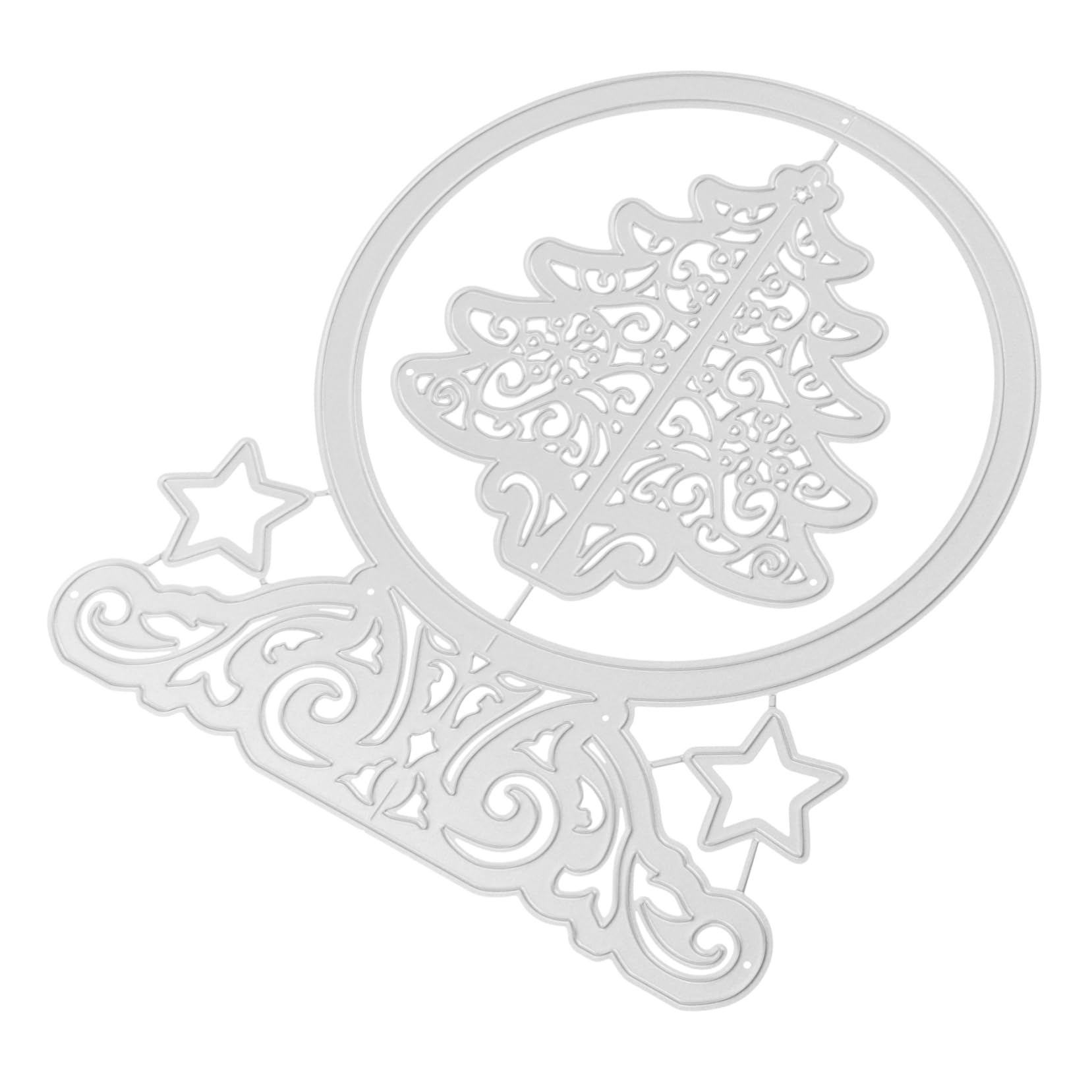5piezas Troquel De Metal Para Cortar Forma De Árbol De Navidad Troquelado De Inoxidable Para Manualidades y Tarjetas Para Scrapbooking y Decoraciones Navideñas