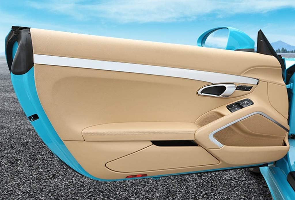 New Protective Inside Door Trims Compatible with Porsche 718 Boxster 2016-2020 (Silver)
