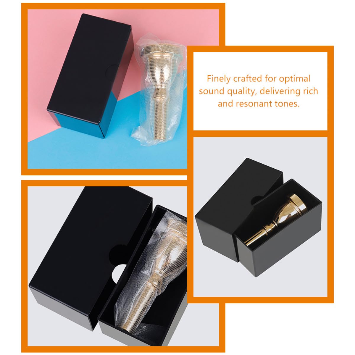 Ciieeo Bocchino per Tuba in Ottone 14 Mm, Accessorio Musicale Sostitutivo per Principianti e Professionisti, Compatibile Strumenti a Fiato, Resistenza alla Corrosione e Proiezione Sonora