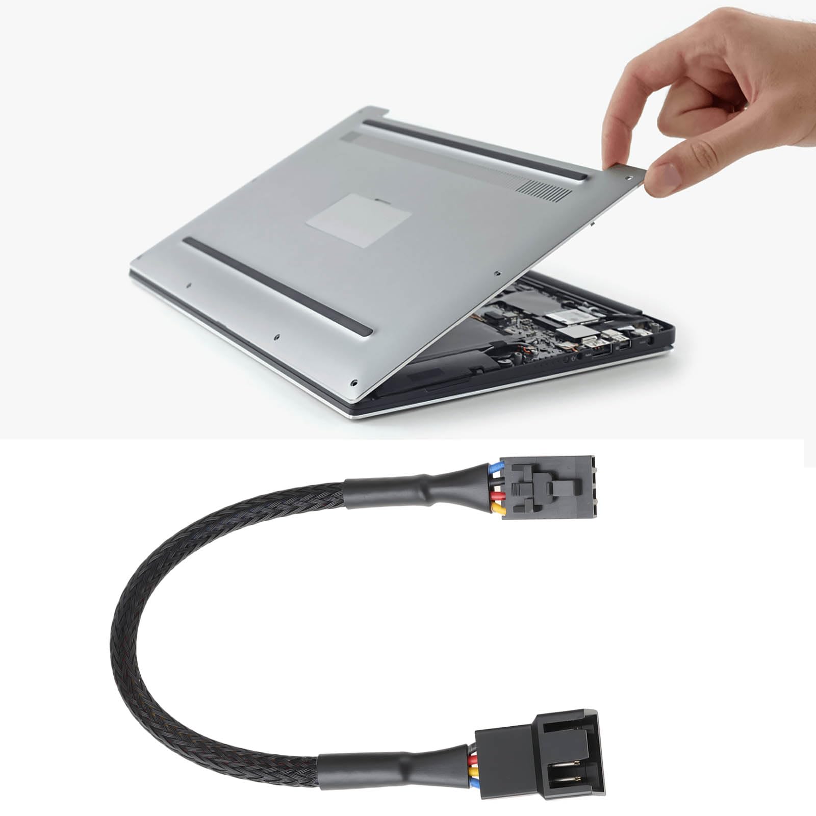 Image secondaire de ECSiNG Lot de 2 Câbles Adaptateurs Ventilateur 4 Broches pour Cartes Mères Dell