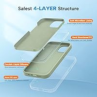 Vista 180 de Miracase Funda diseñada para iPhone 13 Pro Max con protector de pantalla, [forro de microfibra suave antiarañazos], funda protectora de silicona