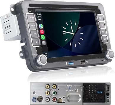 Car Stereo Compatible with Wireless Carplay/Android Auto for VW Golf 5 6 Passat Jetta Caddy EOS T5 Tiguan Touran CC Polo with Quadlock Port Touch Screen/Bluetooth/FM/AM/USB