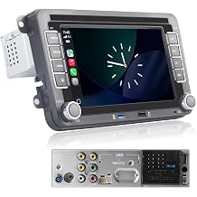 Car Stereo Compatible with Wireless Carplay/Android Auto for VW Golf 5 6 Passat Jetta Caddy EOS T5 Tiguan Touran CC Polo with Quadlock Port Touch Screen/Bluetooth/FM/AM/USB