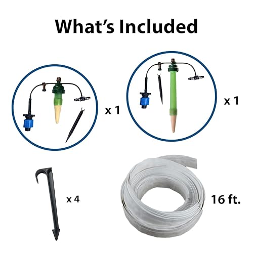 Miniatura 2 de BluSoak - Kit de riego  Manguera de remojo para cama de jardín elevada  Regadera automática de riego por goteo de manguera  Jardín Invernadero