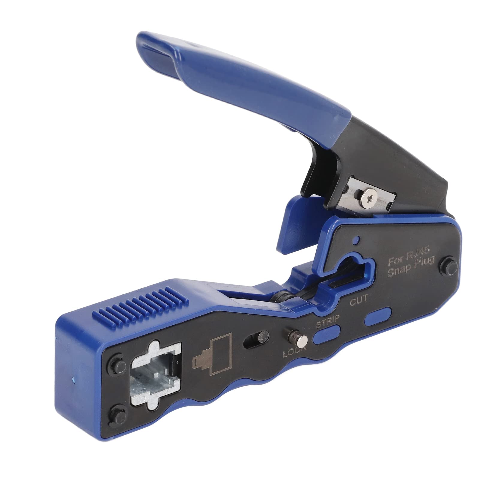 Pince Sertir Réseau, Outil de Coupe-Fil et Pince RJ45 avec 10 Connecteurs Cristal, Accessoire de Câblage pour Montage, Réparation et Entretien de Câbles Ethernet LAN