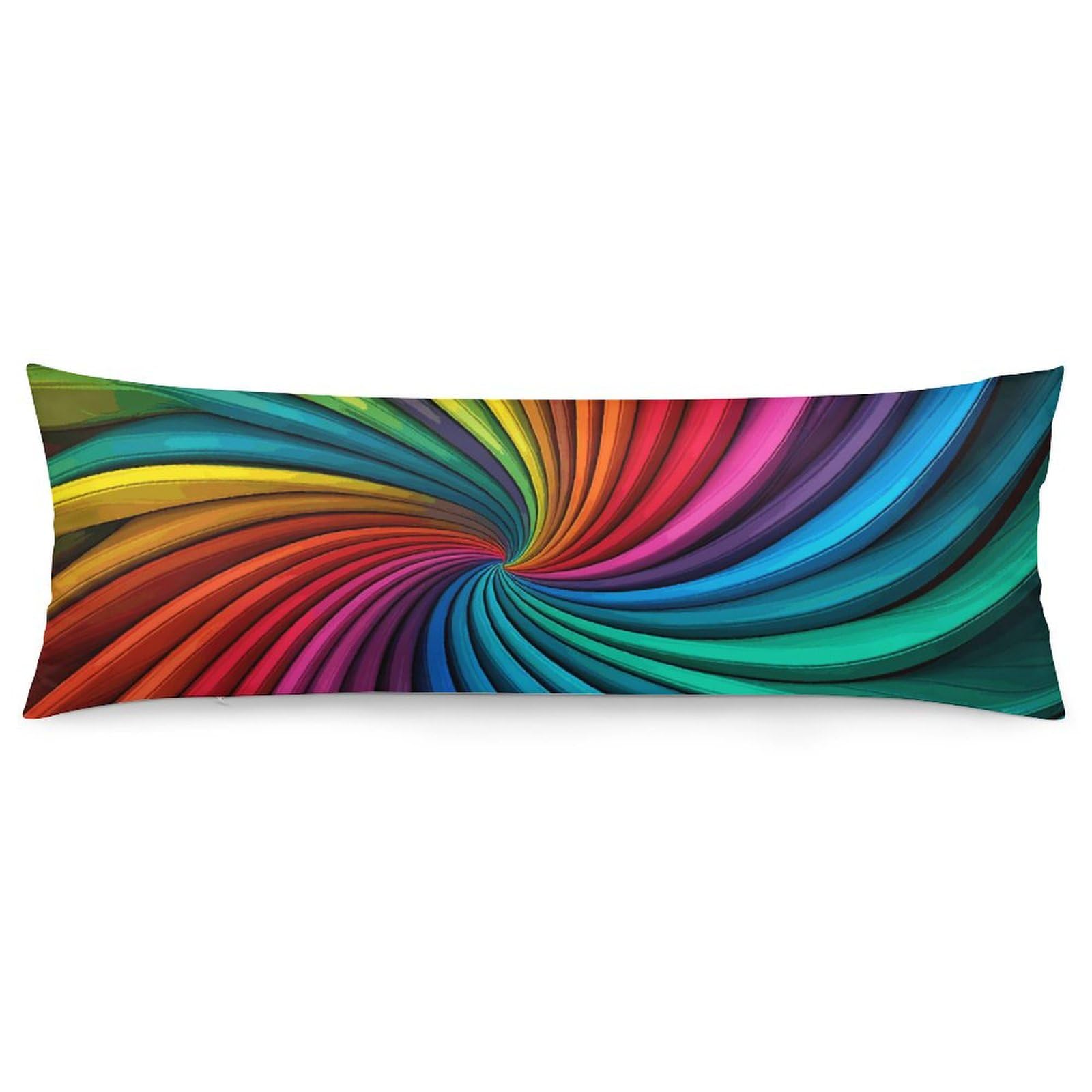 Taie d'oreiller arc-en-ciel douce et soyeuse en tissu respirant facile à nettoyer pour lit
