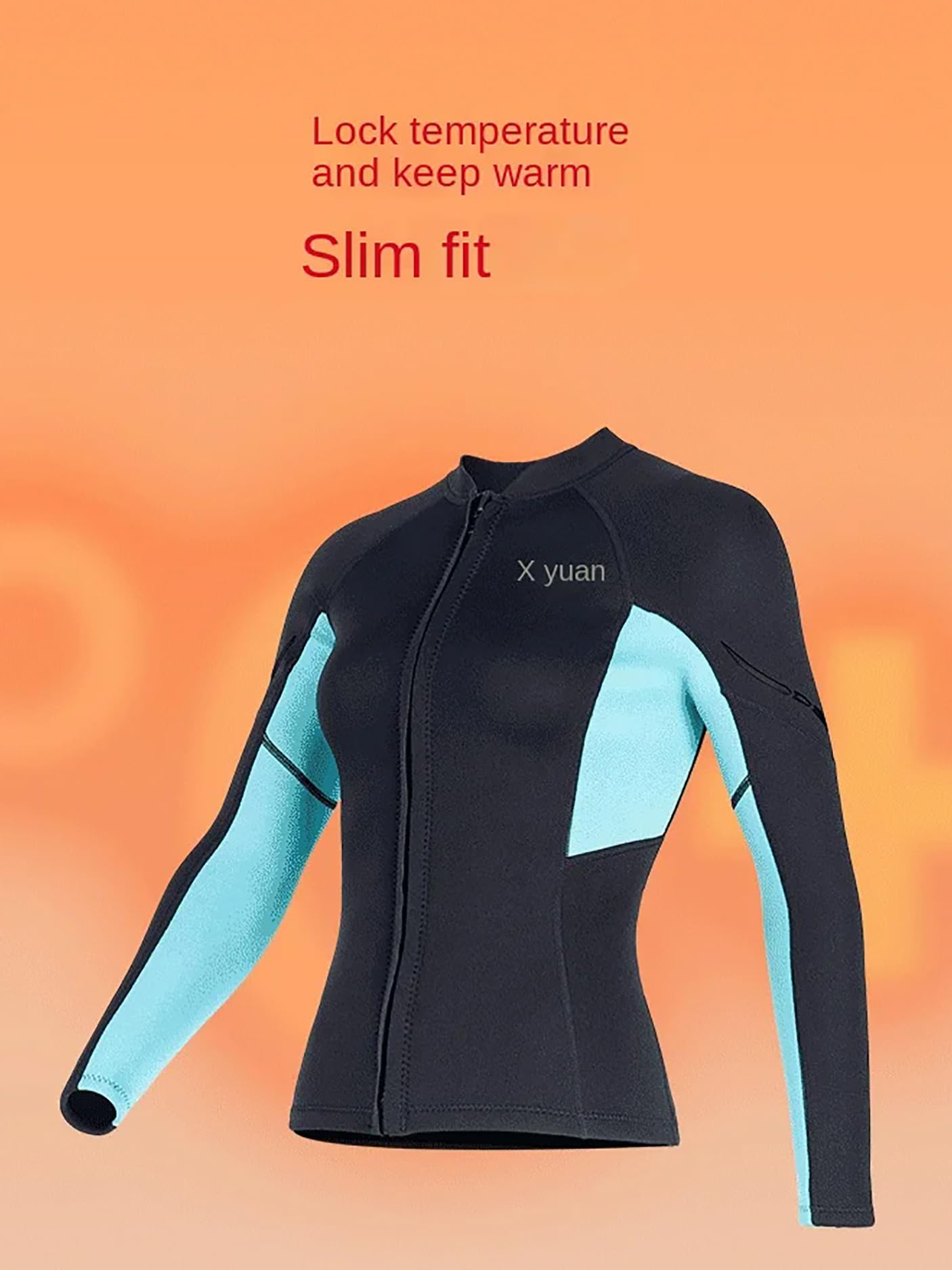 WOMEN2, XXL, 1,5 mm, kombinezon męski, damski, ultra rozciągliwy i ciepły, neoprenowa kurtka do nurkowania z długim rękawem, kurtka do snorkelingu, surfingu, kajakarstwa