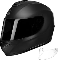 TRIANGLE DOT Approved Full Face Motorcycle Helmet Men Women - Dual Clear Tinted Visor, Ventilated ABS Shell