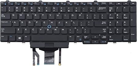 Original New for Dell Latitude E5570 Keyboard Backlit US Black No Frame