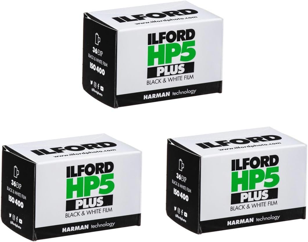 Ilford 1574577 HP5 Plus, Black and White Print Film, 35 mm, ISO 400, 36 Exposures (Pack of 3)
