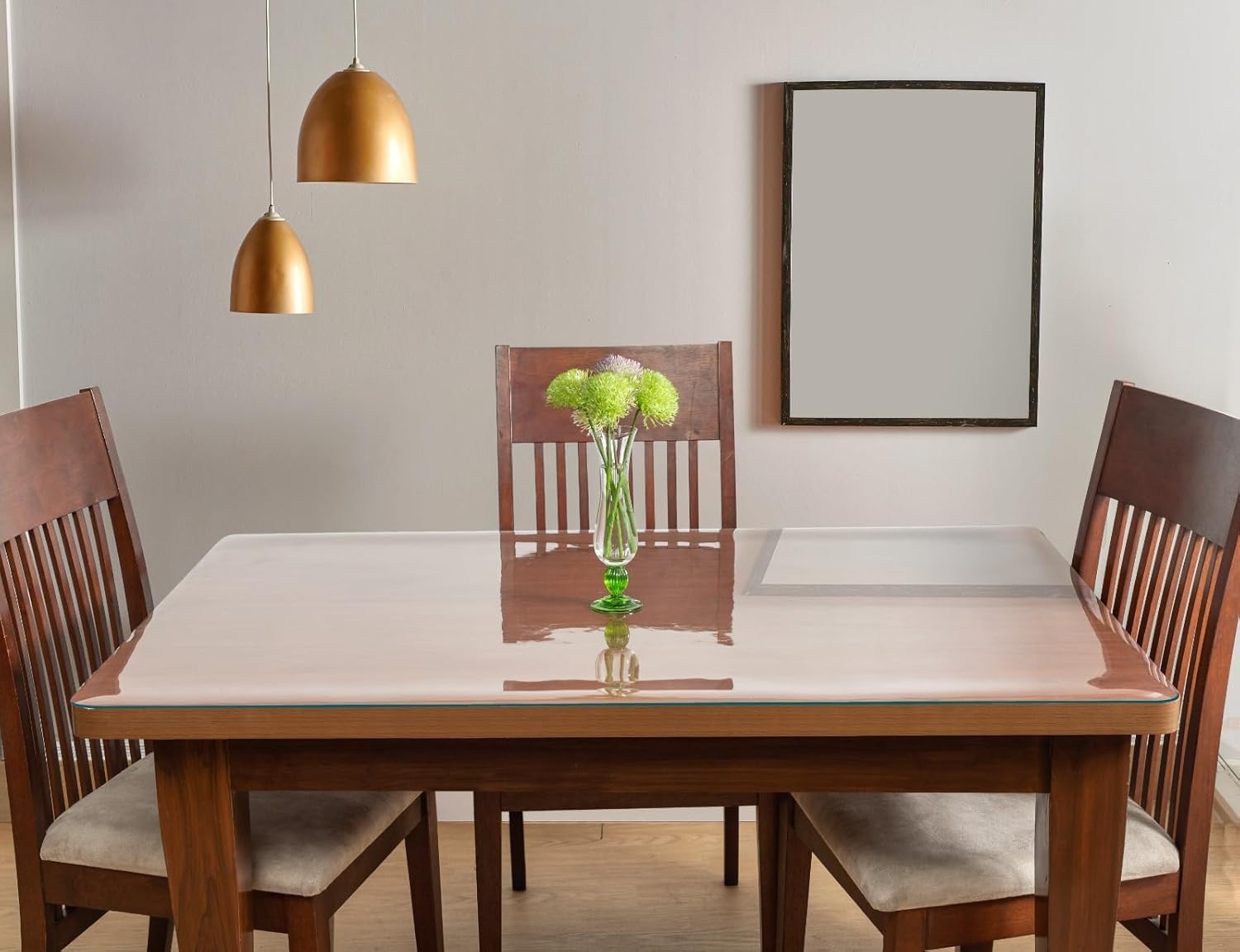 PVC Tabletop Table Cover Protector 2mm Thickness Dining Table Cover | Clear & Durable (2mm, 36 x 36 inches)-image-26