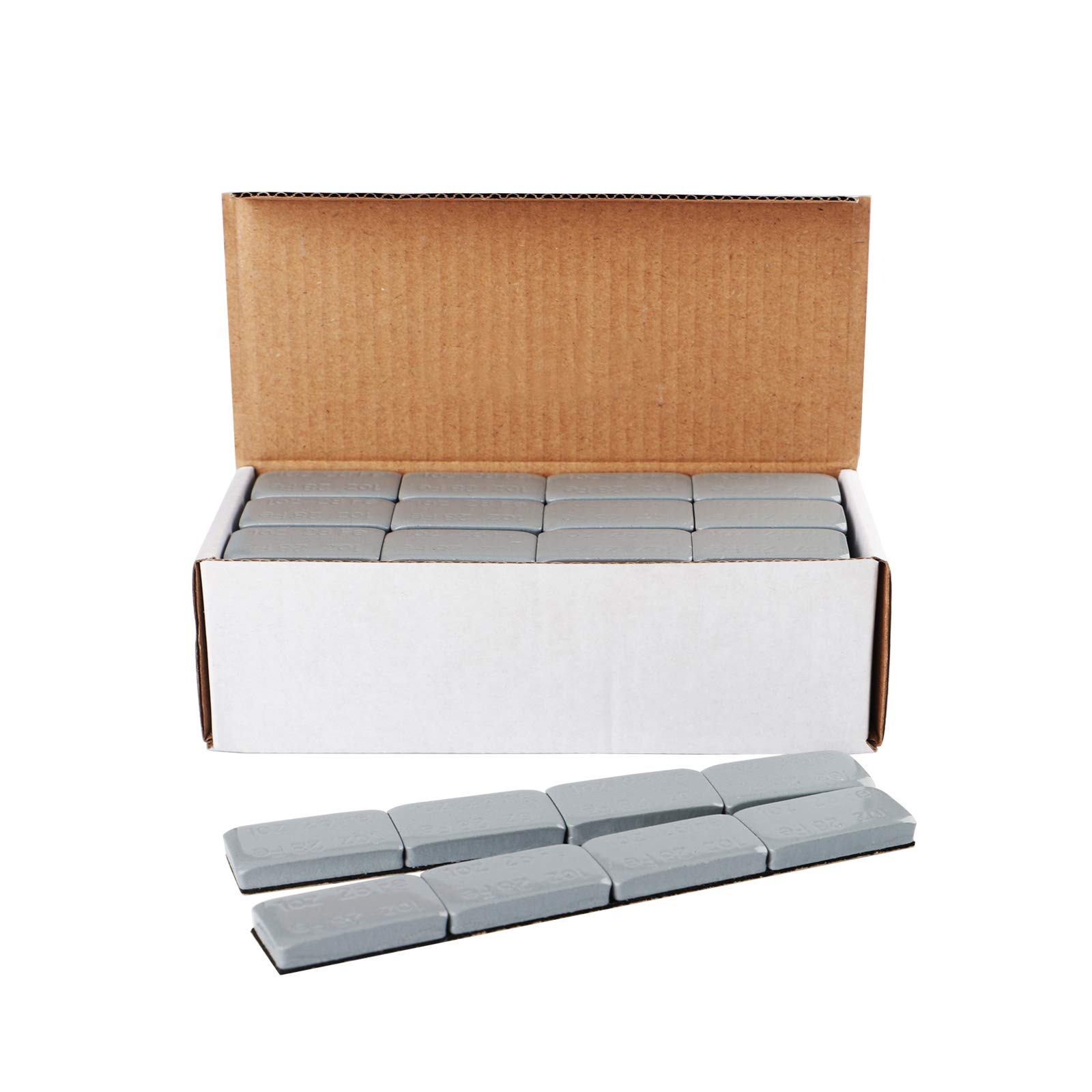 YIZBAP Wheel Weights Gray 1oz, 72 oz/Box, 72pcs, with Strong Black Adhesive. 1 Ounce Stick on Wheel Weights for Cars, Trucks, SUVs, Motorcycle, and Others