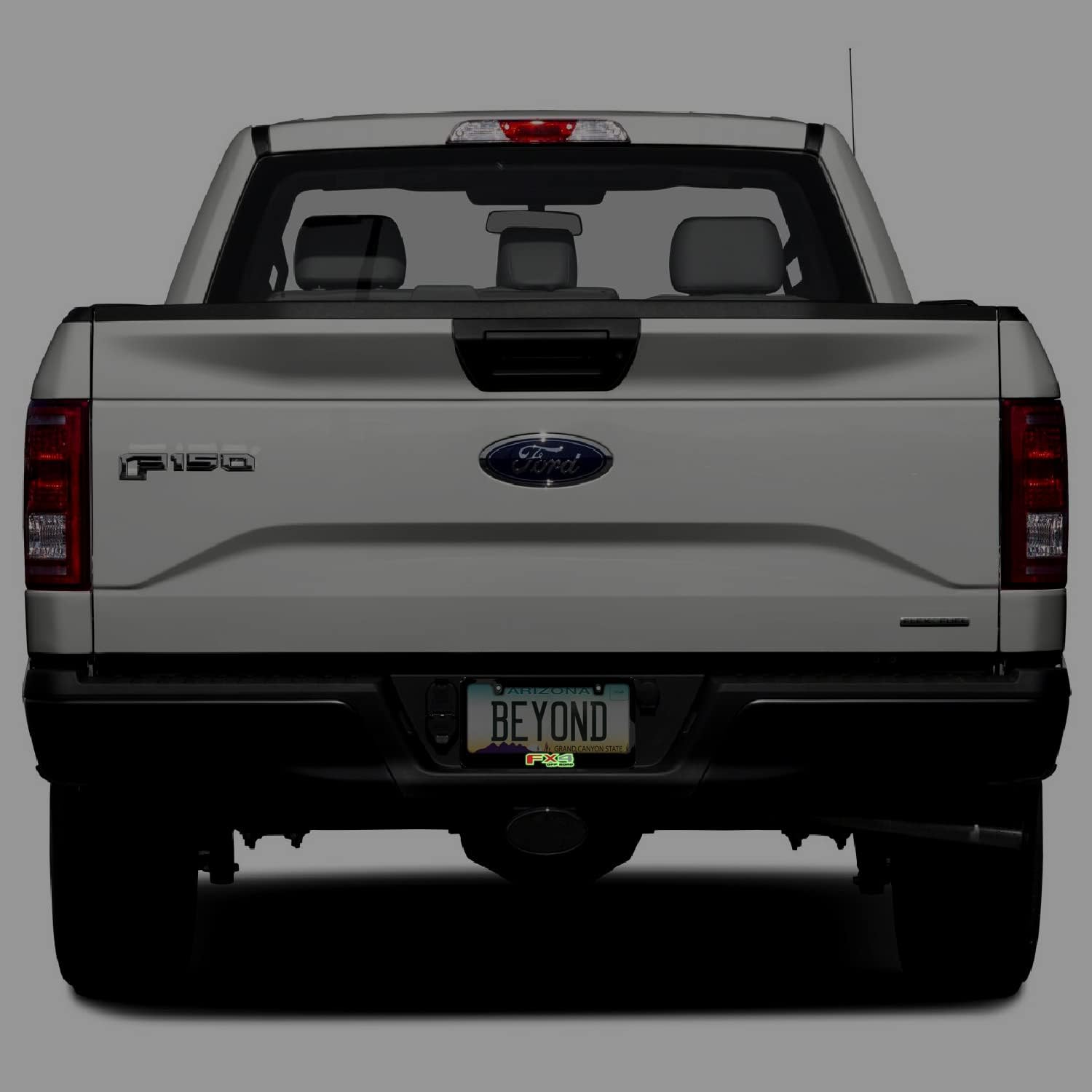 iPick Image 3D Night Glow Luminescent Logo on Black Metal License Plate Frame for Ford F-150 FX4 Off Road