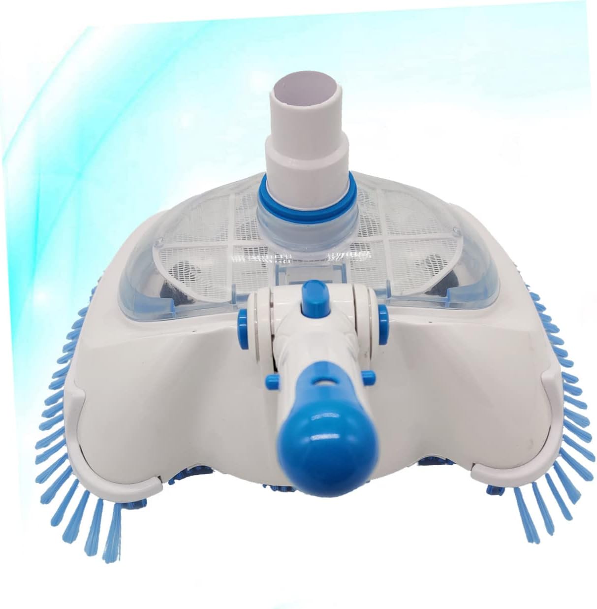 Pool Vacuum Head Spa Cleaning Brush Cover Pool Brush Wide-Angle Bristles for In-ground Above Ground Moss and Stain Removal Fits Telescopic Rod