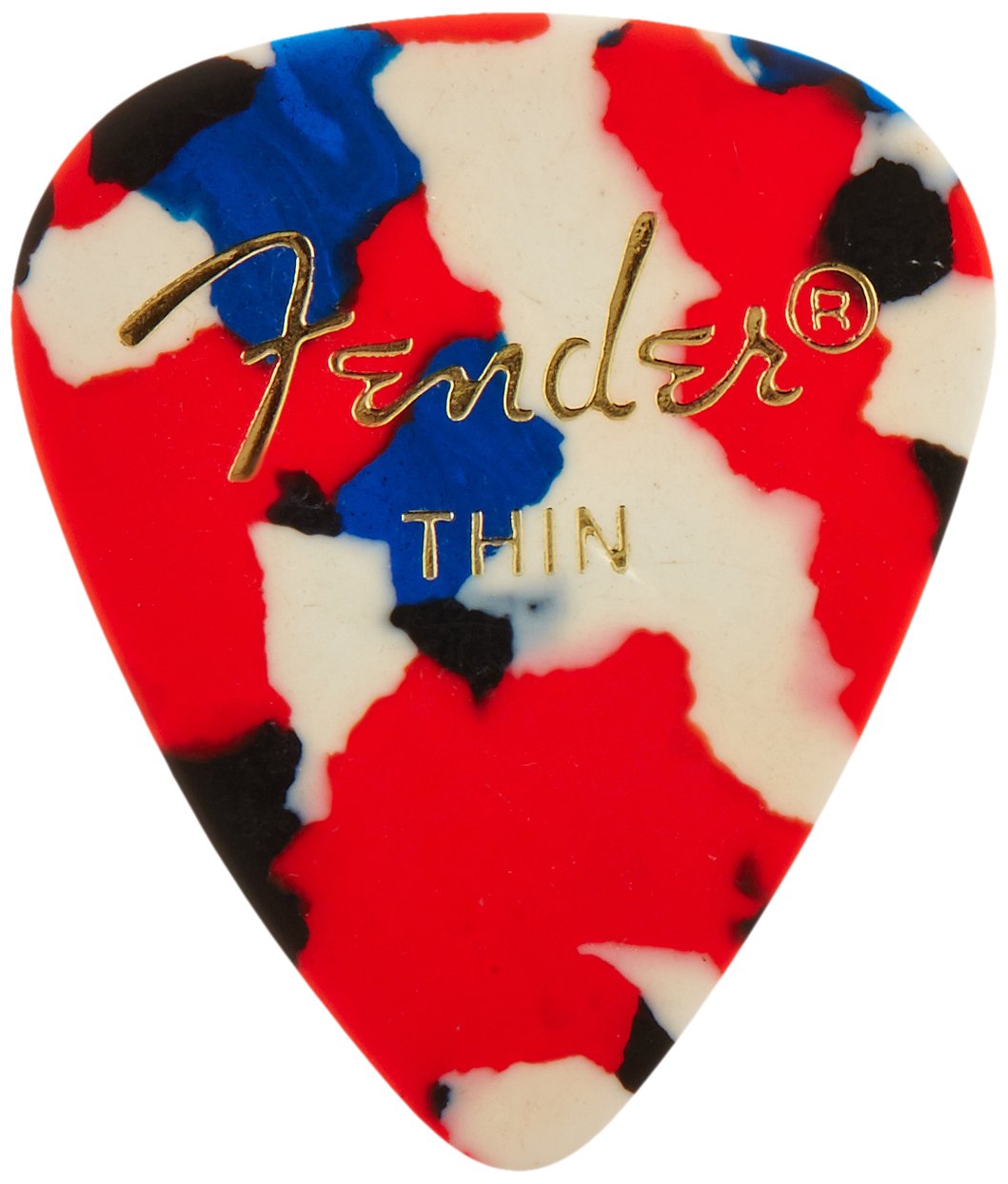 Fender Klasyczne kostki do gitary celuloidowej w kształcie 351, konfetti, cienkie, 144-pak
