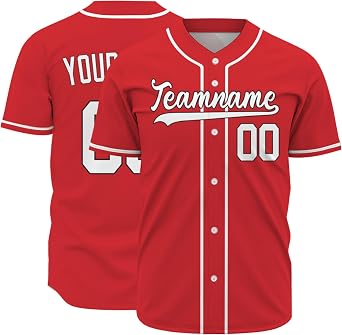Custom Baseball Jersey Men Women Kids Personalized Blank Plain Pinstriple Button-Down Shirt Jersey