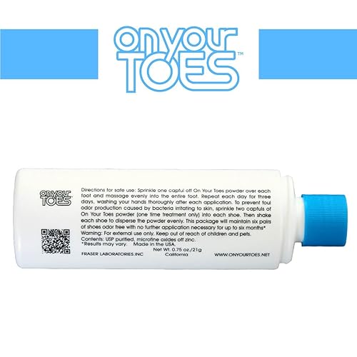 Miniatura 6 de On Your Toes Eliminador natural de olores de pies y zapatos, desodorante de zapatos con polvo corporal para neutralizar olores malolientes, polvo de