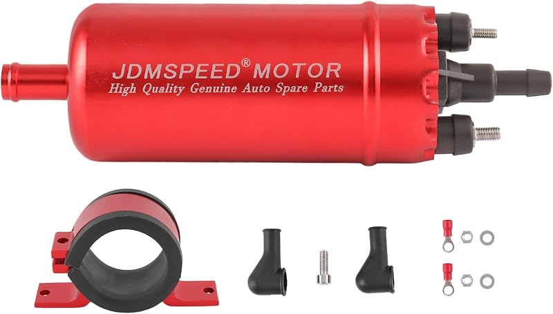 Bomba de combustível elétrica externa JDMSPEED 12 V para gasolina com suporte – 1 unidade