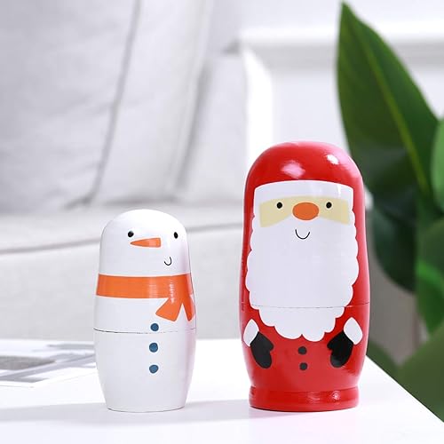 Miniatura 2 de EXCEART 6pcs Juguete Adulto Muñeca Rusa Muñeca Babushka Muñeca Santa Nesting Muñecas Matryoshka Muñecas de anidación rusas Muñecas de anidación