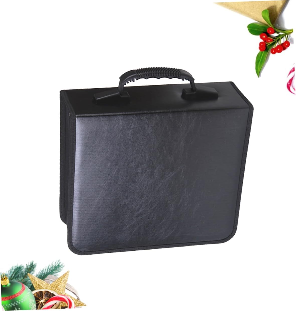Unomor Slot Cd DVD Organizer Trunk Storage Organizer Portable Pu Leather Cd Case