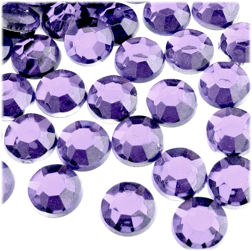 The Crafts Outlet 1,000pc Loose Flatback Acrylic Rhinestones Round 14mm - Flatback Crystal Clear