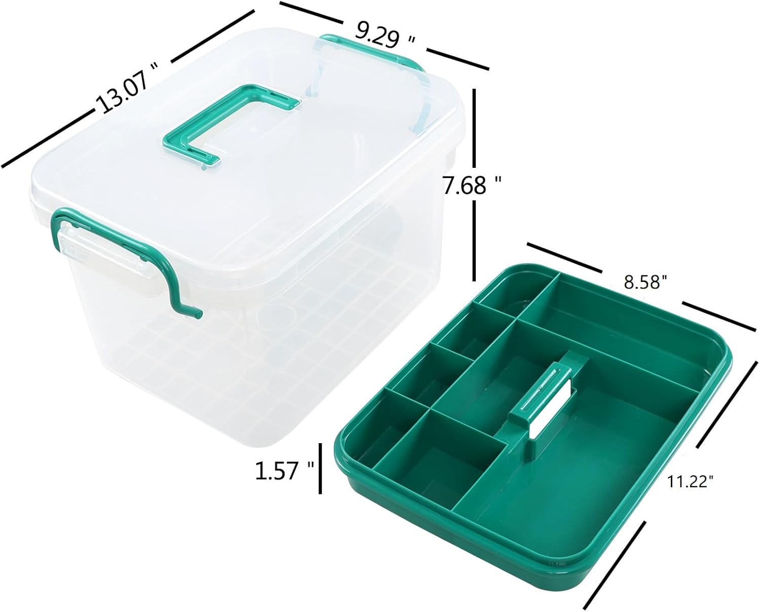 Oymlclivisa Plastic First Aid Box, Clear Medical Box Organizer