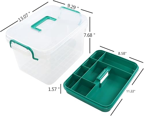 Miniatura 3 de Oymlclivisa Caja de primeros auxilios de plástico, contenedor de almacenamiento médico transparente