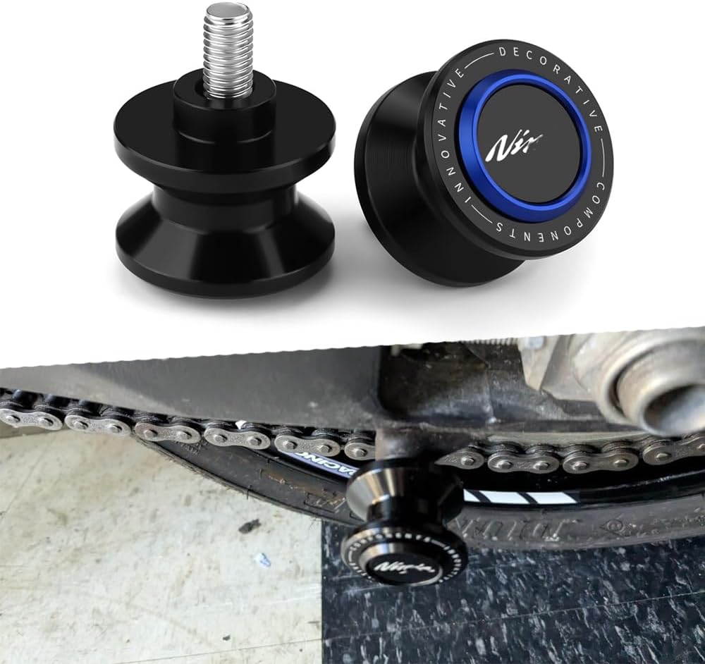 8MM Swingarm Spools Fit For Ninja 400 650 1000SX ZX-6R ZX-10R ZX-25R 2023 2024 2025 Rear Frame Stand NINJA 400 650 Swingarm Spools Frame Sliders ZX6R Accessory ZX10R Accessories BK