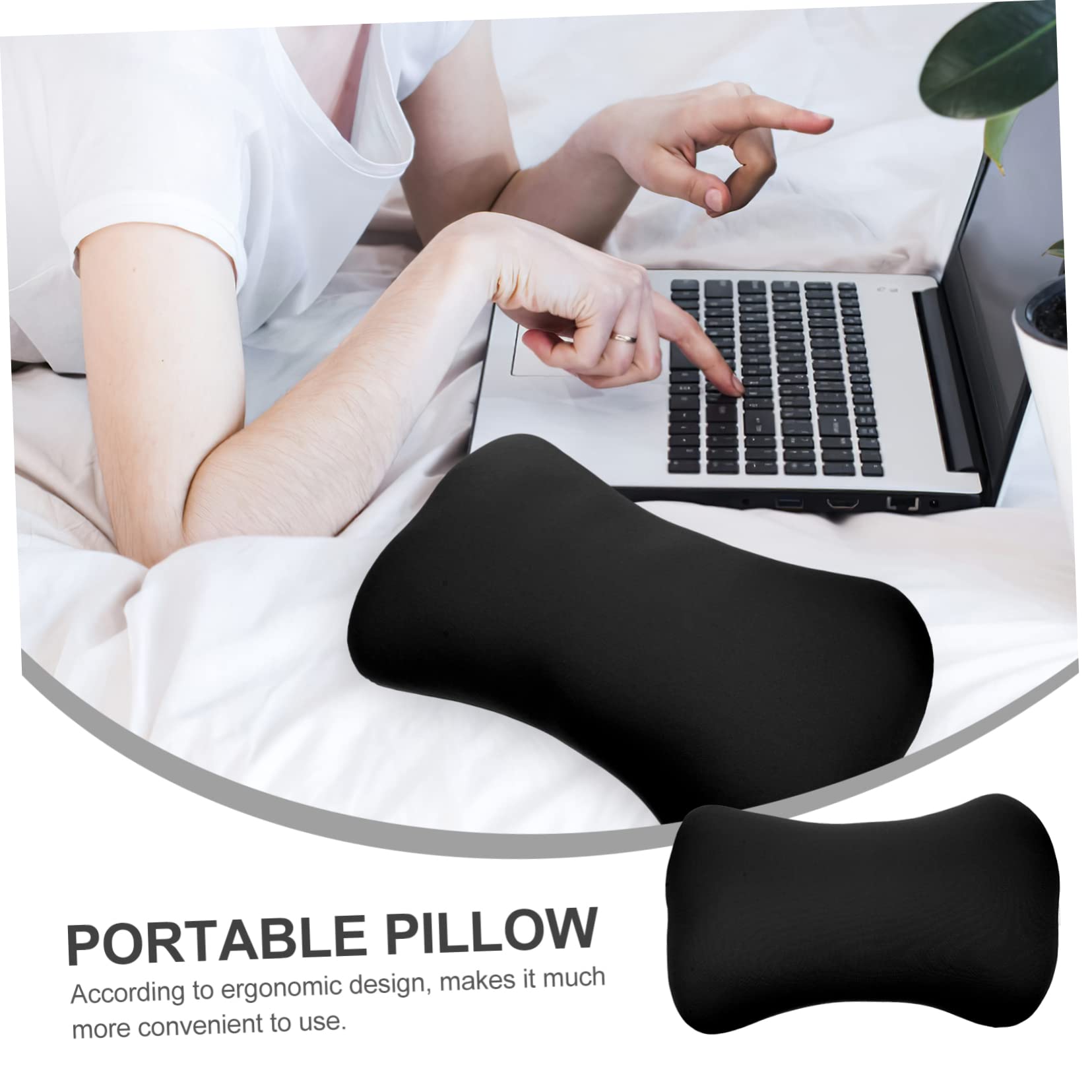YARNOW 2piezas Almohada De Cuello Ergonómica y Portátil para Camping Oficina y Viajes Almohada para Dormir y Descanso