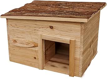 garden mile Egel Huis & Winterslaap Onderdak Duurzaam Houten Predator Proof Outdoor Habitat Voedingsstation en Home Vilt Dakbedekking Tuin Egels Wildlife Outdoor Habitat
