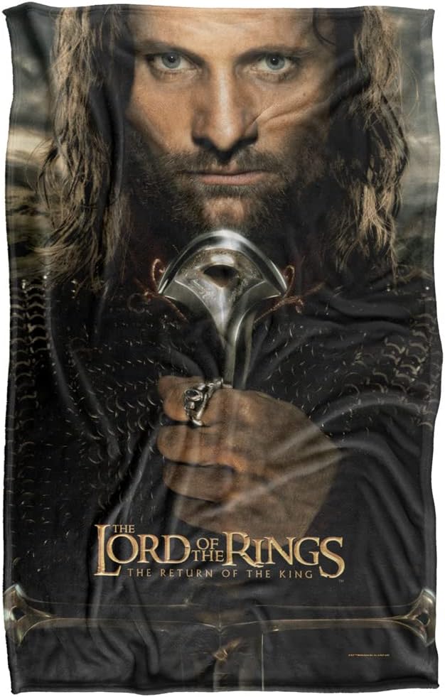 The Lord of The Rings Blanket, 36"x58" Aragorn Poster Silky Touch Super Soft Throw Blanket