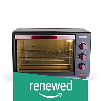 (Renewed) Usha 19L (OTGW 3619R) Oven Toaster Grill (Wine & Matte Black)