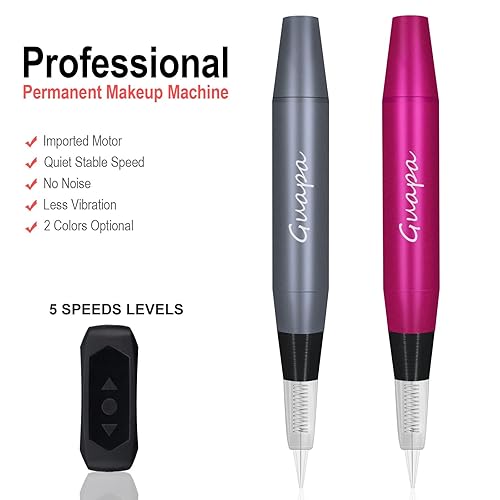 Miniatura 8 de Guapa Microblading Máquina de tatuaje eléctrica MST Maquillaje permanente, dispositivo de pistola de tatuaje con 50 agujas de cartucho para