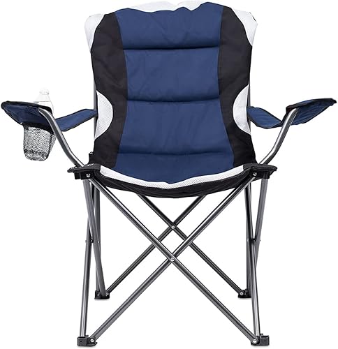 Miniatura 3 de Paquete de 2 sillas plegables acolchadas para campamento artículos deportivos camping y senderismo muebles de campamento silla plegable acolchada