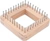 SALALIS Mini Knitting Loom, Square Knitting Tool with Hooks Wooden Crochet Board Square Knitting Board for Weaving Mat Hairband Blanket Sock Making Cushions Small 70 X 55 X 45cm 27.6