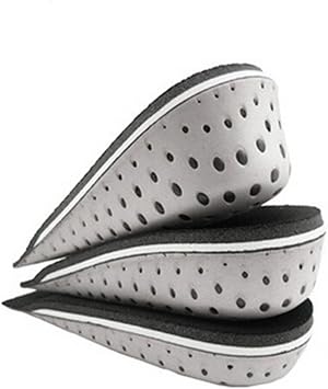 One Pair Hard Breathable Memory Foam Height Increase Insole Invisible Increased Heel Lifting Inserts Shoe Lifts Shoe Pads Elevator Insoles for Men Women 2cm Height