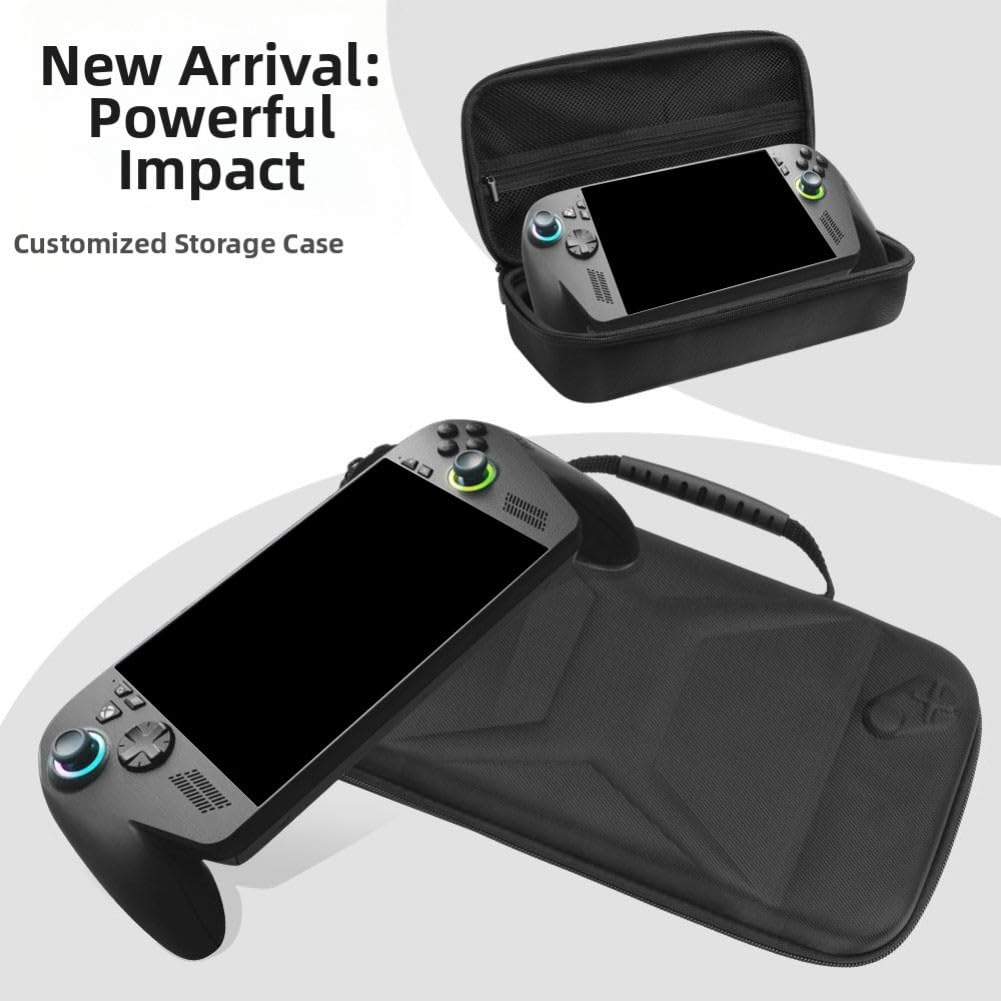 Custodia rigida in EVA per ROG e Xbox da 7 pollici, scatola da viaggio con protezione antiurto per console e accessori, nero