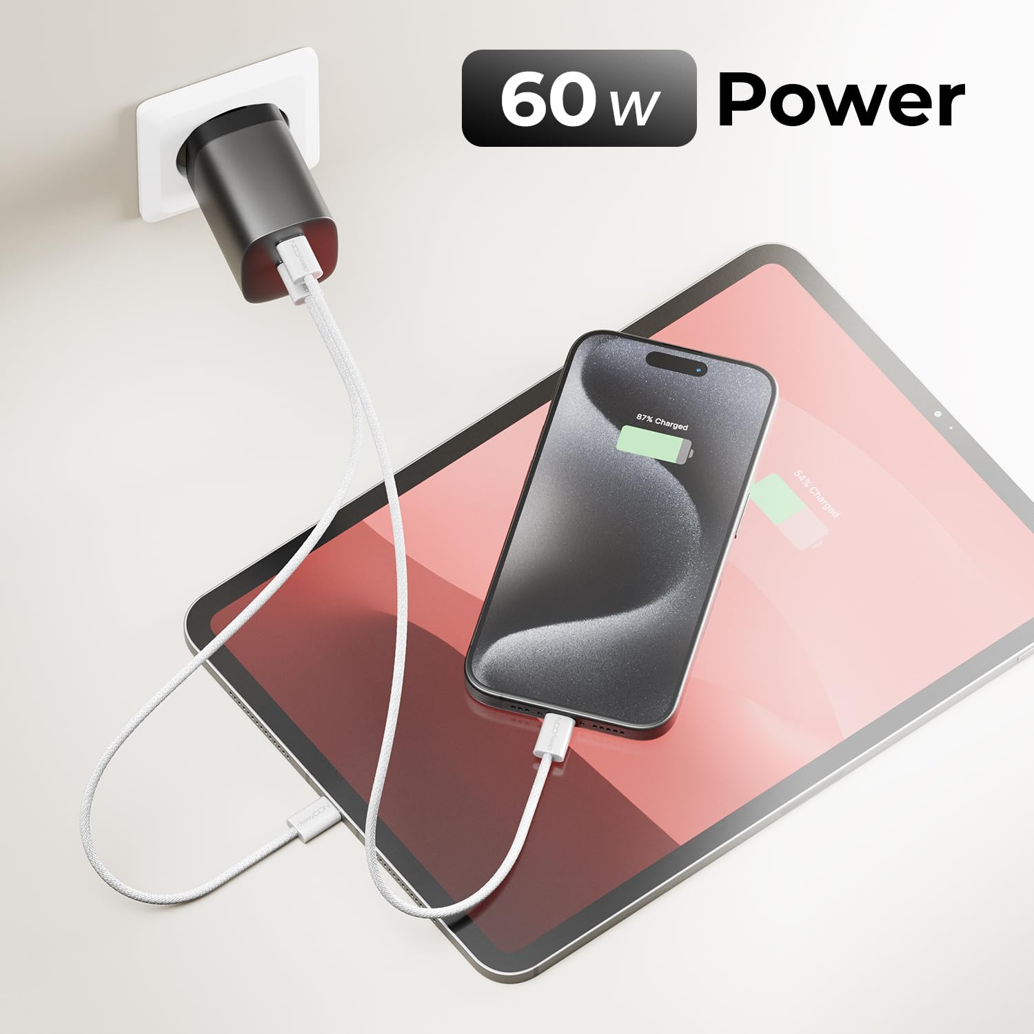 deleyCON Set USB C 60W [2 Pezzi, 1M + 1M] PD 3.0 USB-C a C Ricarica Rapida per iPhone 17 16 Pro Max Air Galaxy S26 S25 A56 A17 A26 iPad MacBook Xiaomi Switch PS5