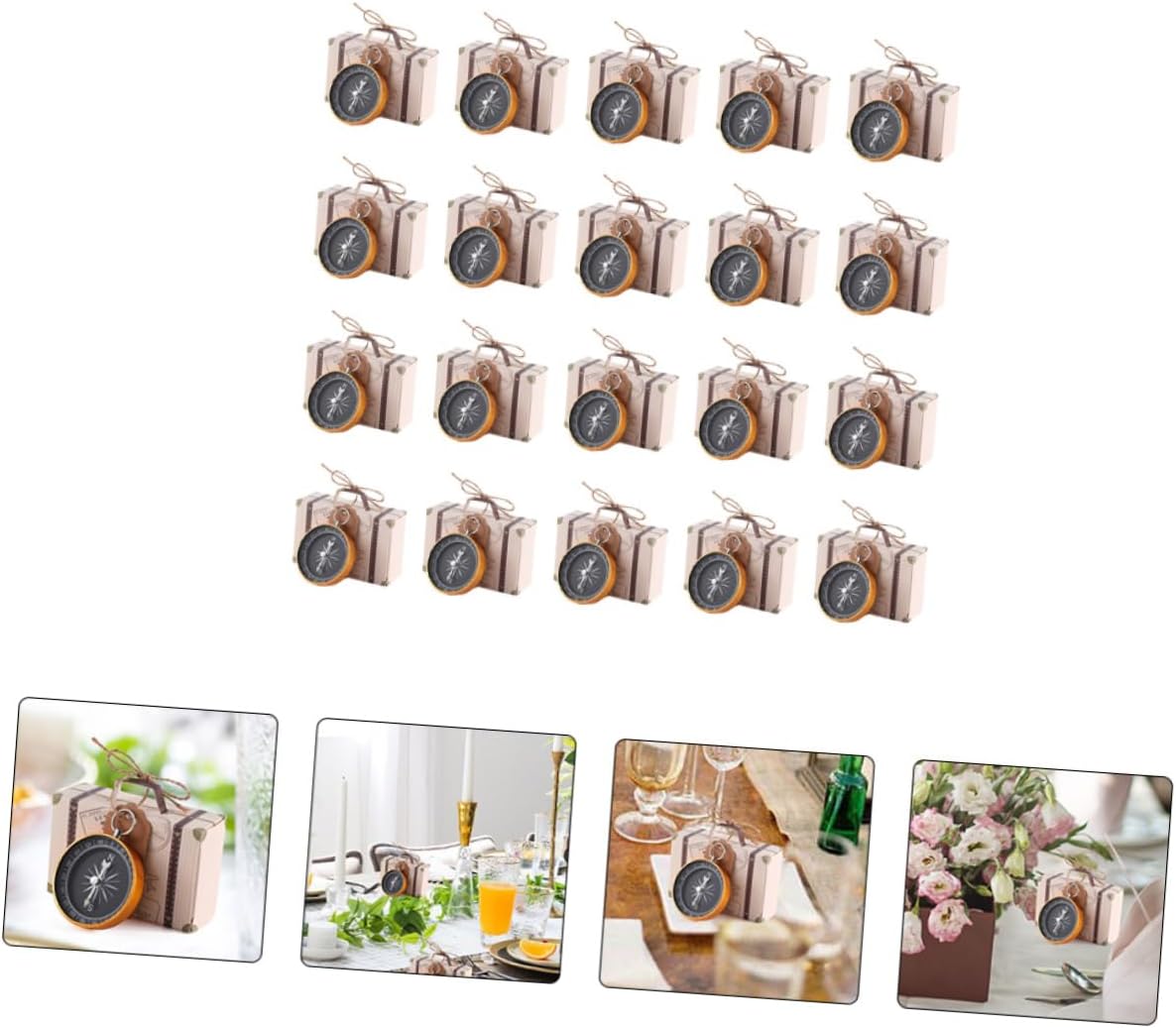 KOMBIUDA 20pcs Wedding Candy Boxes Rustic Party Favor Supplies for Weddings Birthdays and Celebrations Decorative Paper Storage for Treats and Sweets