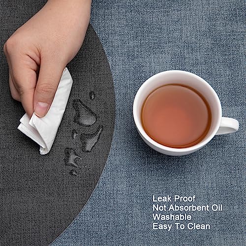 Myir JUN Leather Placemats and Coaster Set of 4 - Image 3